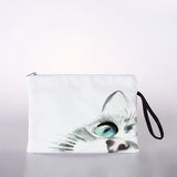 Patterned Digital Printing Travel Cosmetic Bag - Women's Storage