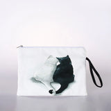 Patterned Digital Printing Travel Cosmetic Bag - Women's Storage