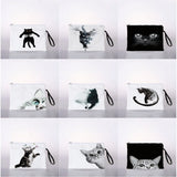 Patterned Digital Printing Travel Cosmetic Bag - Women's Storage