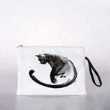 Patterned Digital Printing Travel Cosmetic Bag - Women's Storage