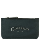Eco-Friendly Leather Card Holder Purse with Zipper Closure