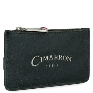 Eco-Friendly Leather Card Holder Purse with Zipper Closure