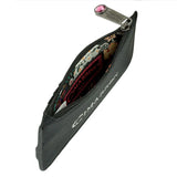 Eco-Friendly Leather Card Holder Purse with Zipper Closure
