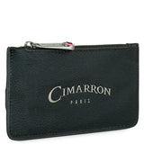 Eco-Friendly Leather Card Holder Purse with Zipper Closure