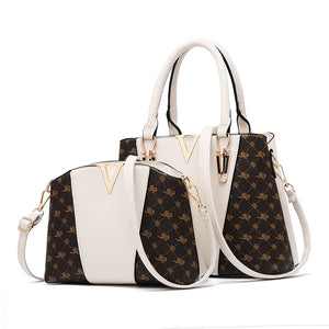 Women's V-Shaped Handbag Soft PU Leather Shoulder Bag
