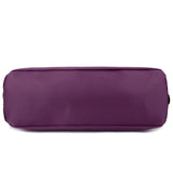 Vintage Purple Waterproof Nylon Travel Tote Shoulder Bag