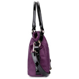 Vintage Purple Waterproof Nylon Travel Tote Shoulder Bag