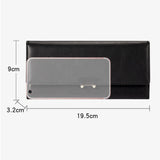Women's Long Leather Wallet Large-Capacity Tri-Fold Clutch Purse