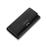 Women's Long Leather Wallet Large-Capacity Tri-Fold Clutch Purse