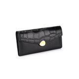 Women's Crocodile Pattern Leather Long Wallet - Large Capacity Hand Wallet