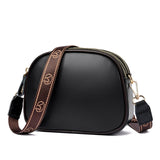 Women's Cowhide Shoulder Bag Wide Woven Leather Messenger Purse