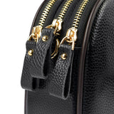 Women's Cowhide Shoulder Bag Wide Woven Leather Messenger Purse