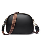 Women's Cowhide Shoulder Bag Wide Woven Leather Messenger Purse