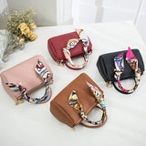 Women's Messenger Bag with Ribbon Chain Pillow Bag and Phone Bag