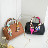 Women's Messenger Bag with Ribbon Chain Pillow Bag and Phone Bag