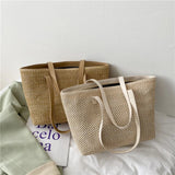 Large-Capacity Straw Woven Shoulder Bag for Women