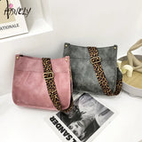Leopard Print Messenger Bag Retro Hit Shoulder Bag