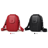 Women's Leather Mini Bag Vertical Key Messenger Bag