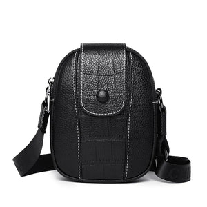 Women's Leather Mini Bag Vertical Key Messenger Bag
