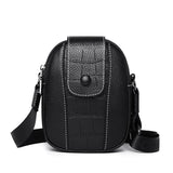 Women's Leather Mini Bag Vertical Key Messenger Bag