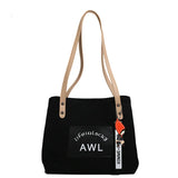 One-Shoulder Canvas Tote Bag Large Capacity Schoolbag Handbag