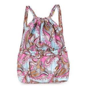 Women's Nylon Bundle Pocket Backpack for Outdoor Sports