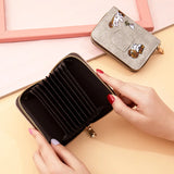 Embroidered Canvas Short Bag Women's Purse