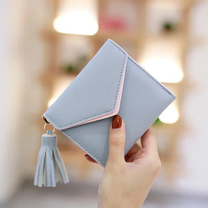 Women's Short Wallet Three-Fold Buckle Purse