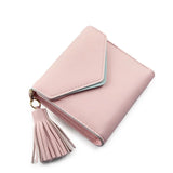 Women's Short Wallet Three-Fold Buckle Purse