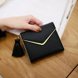 Women's Short Wallet Three-Fold Buckle Purse