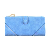 Women's Long Lace Frosted Buckle Zipper Wallet