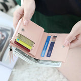 Women's Lovely Small Fresh Two-Fold Change Purse