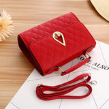 Embroidered Red Shoulder Bag Crossbody Clutch Set