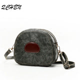 Women's Soft Leather Shoulder Bag Round Pig Ladies Handbag