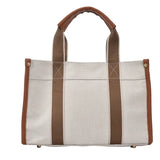 High-Capacity Canvas Shoulder Bag Zipper Tote