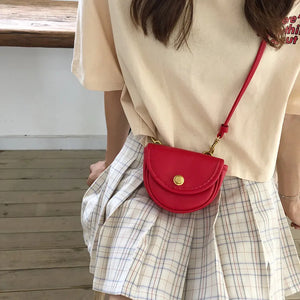 Women's PU Retro Saddle Bag Crossbody