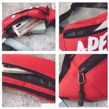 Women's Nylon Waist Bag Shoulder Belt Messenger Vintage Chest Bag