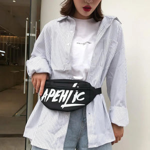 Women's Nylon Waist Bag Shoulder Belt Messenger Vintage Chest Bag