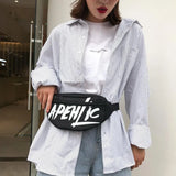 Women's Nylon Waist Bag Shoulder Belt Messenger Vintage Chest Bag