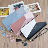 Women's Tassel Clutch Wallet Large Capacity Mobile Phone Bag