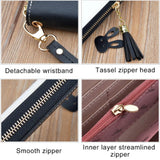 Women's Tassel Clutch Wallet Large Capacity Mobile Phone Bag