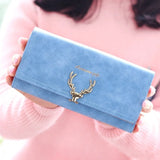 Women's Frosted Lock Buckle Wallet - Cartoon Print