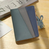 Matte Short Tassel Clip Wallets with Zipper - Dollar Money Purse