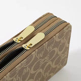 Women's Long Print Clutch Bag Double Zip Hand Strap Star Design