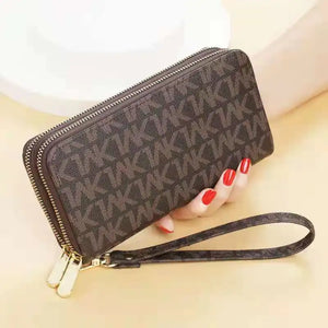 Women's Phone Clutch Bag Star Print Double Zipper Hand Strap Wallet