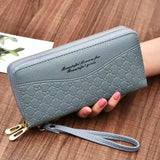 Women's Phone Clutch Bag Star Print Double Zipper Hand Strap Wallet