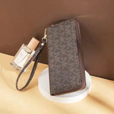 Women's Long Wallet Clutch Star Printing Zipper Hand Strap