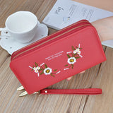 Embroidery Flower Phone Clutch Hand Strap Bag