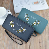 Embroidery Flower Phone Clutch Hand Strap Bag