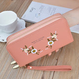Embroidery Flower Phone Clutch Hand Strap Bag